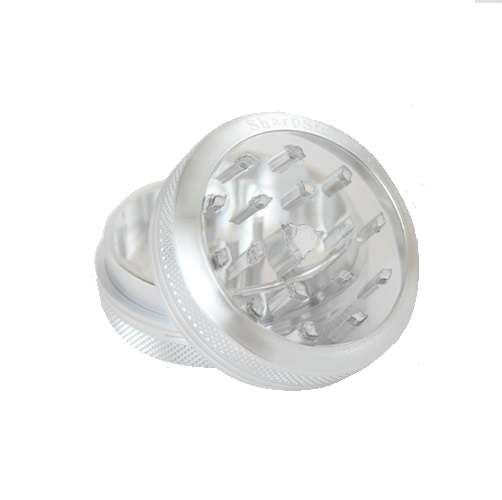 SharpStone® Clear Top 2 Piece Herb Grinder - Silver