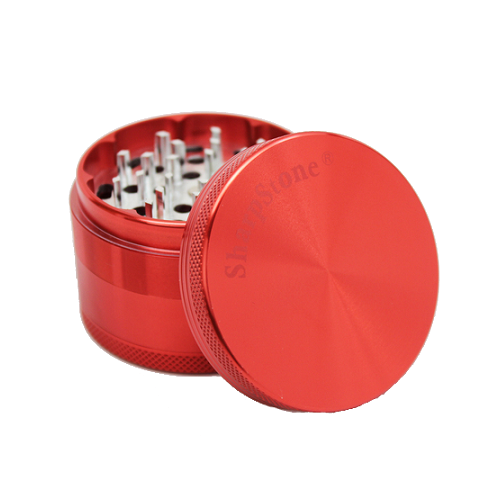 SharpStone® Hard Top 4 Piece Herb Grinder - Red