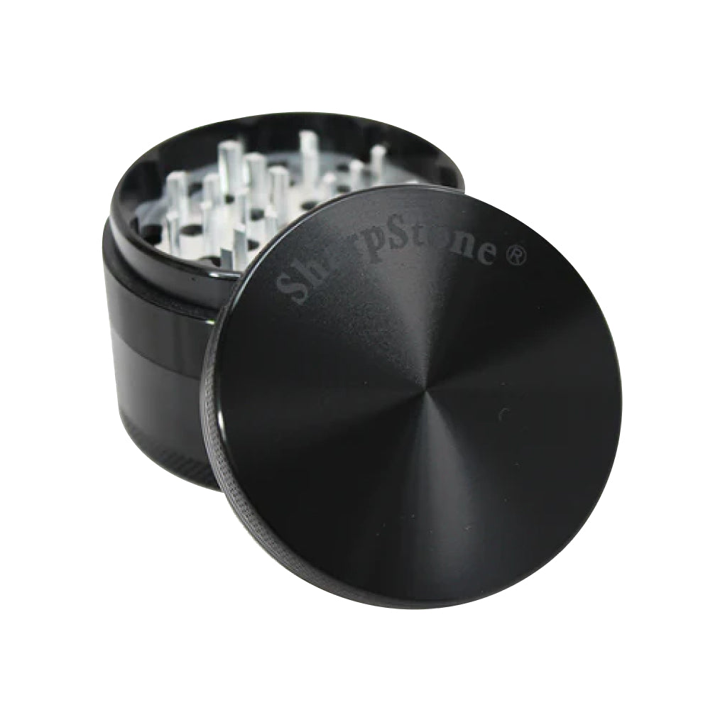 SharpStone® Hard Top 4 Piece Herb Grinder - black