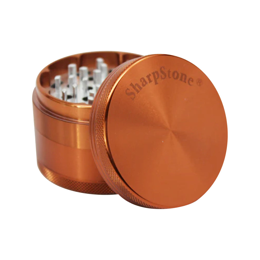 SharpStone® Hard Top 4 Piece Herb Grinder - orange