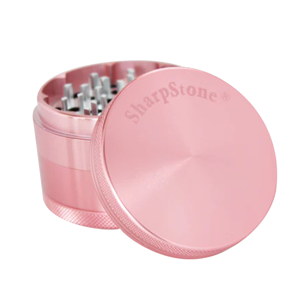 SharpStone® Hard Top 4 Piece Herb Grinder - pink