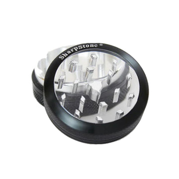 SharpStone® Clear Top 2 Piece Herb Grinder - black