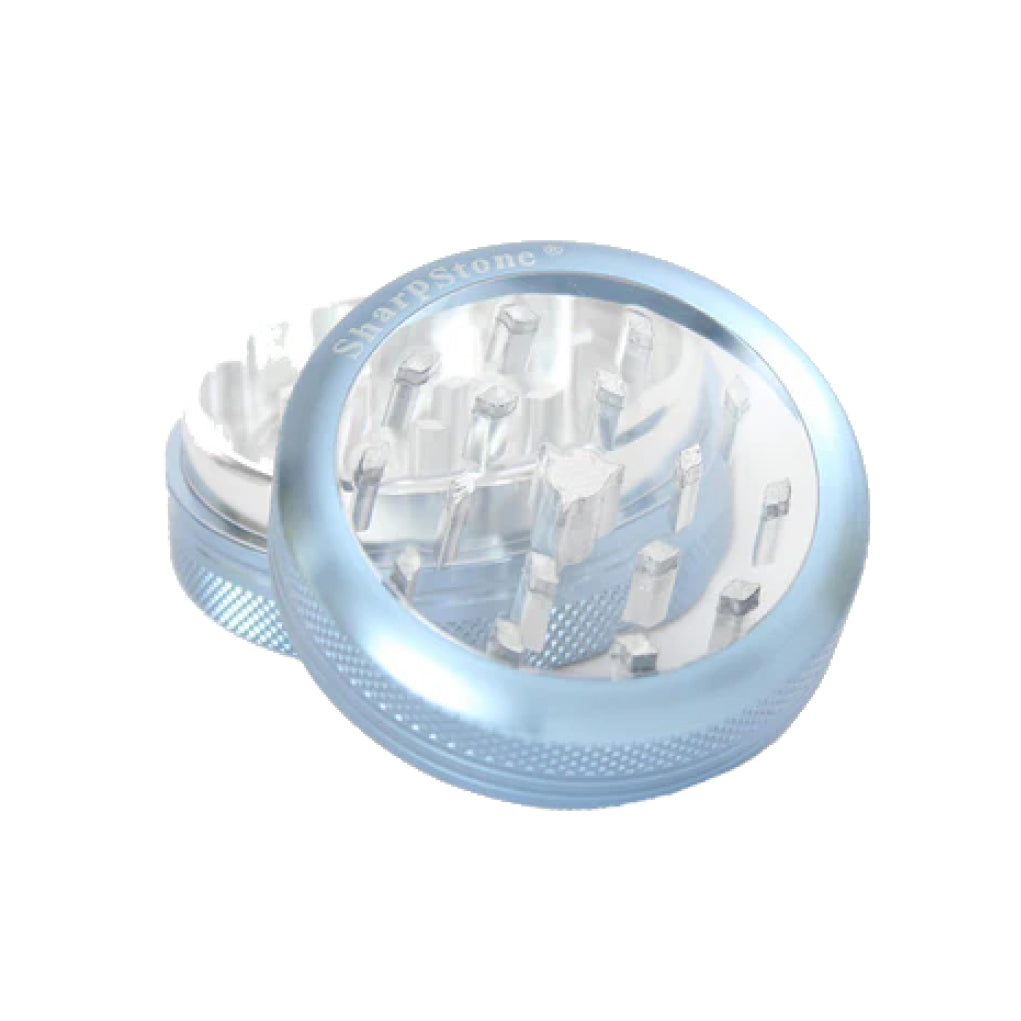 SharpStone® Clear Top 2 Piece Herb Grinder - blue