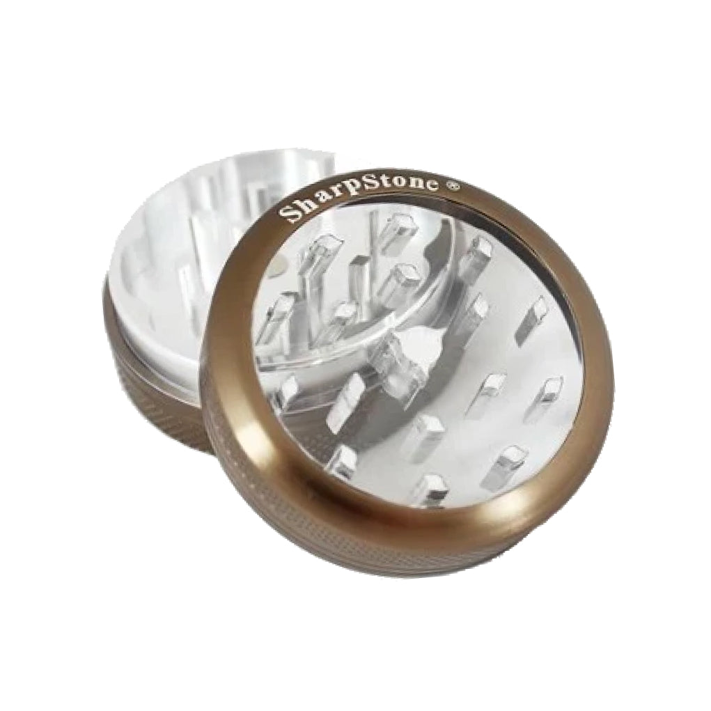 SharpStone® Clear Top 2 Piece Herb Grinder - green