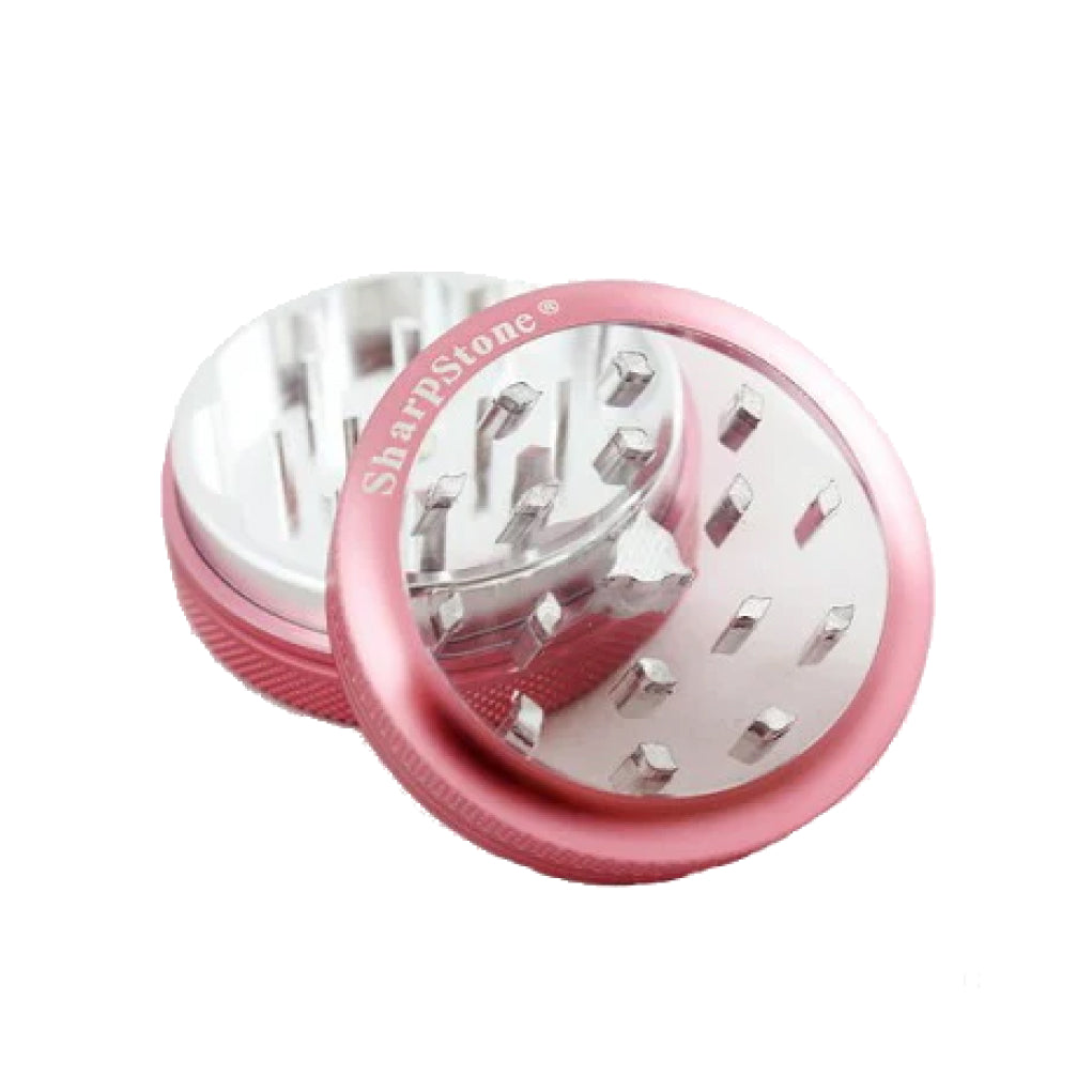 SharpStone® Clear Top 2 Piece Herb Grinder - pink