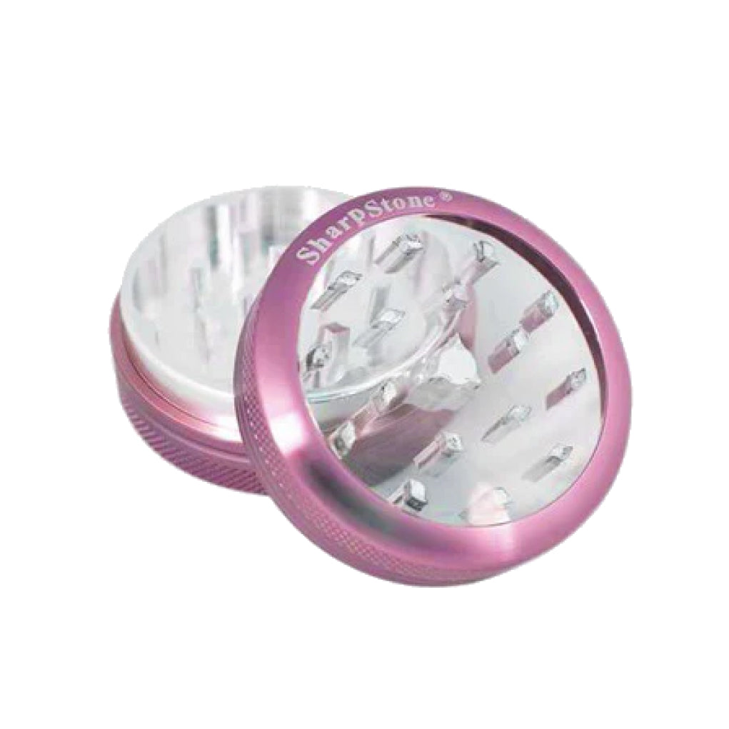 SharpStone® Clear Top 2 Piece Herb Grinder - purple
