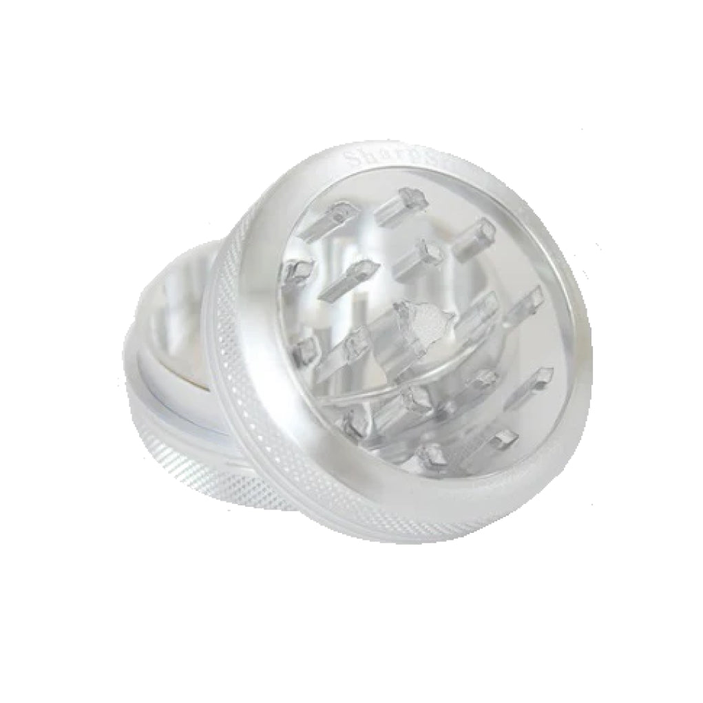 SharpStone® Clear Top 2 Piece Herb Grinder - silver