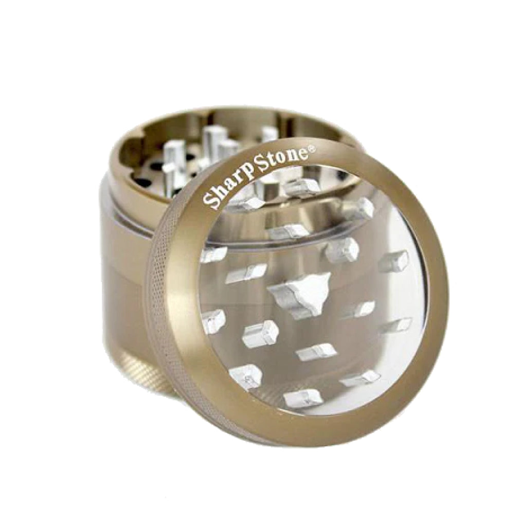 SharpStone® Clear Top 4 Piece Herb Grinder - green