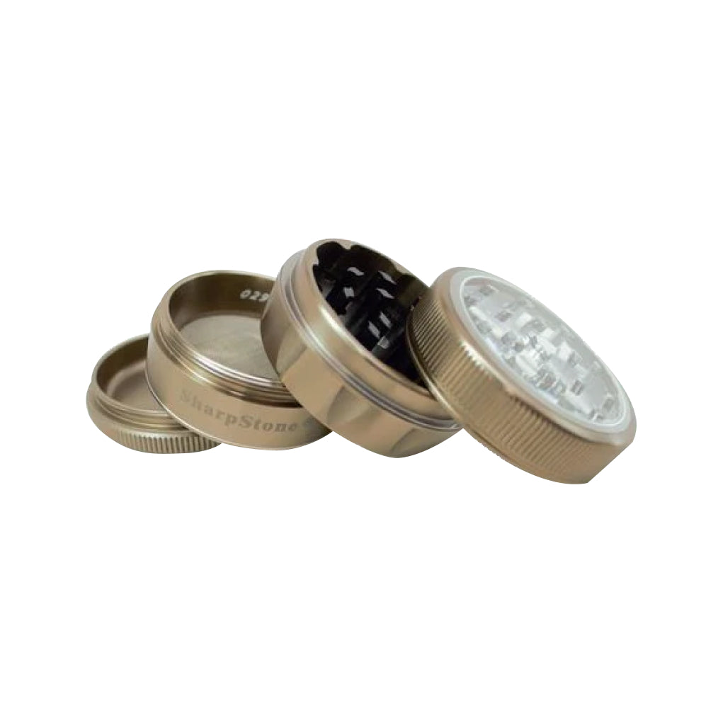 SharpStone V2 Clear Top 4 Piece Herb Grinder | Durable & Smooth