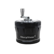 SharpStone® V2 Clear Top 4 Piece Hand Crank Grinder - black