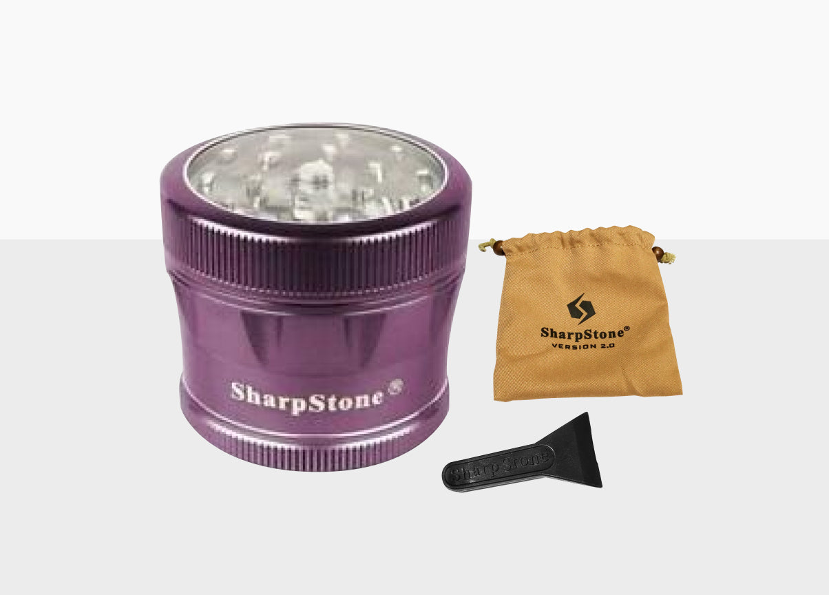 SharpStone® V2 Clear Top 4 Piece Herb Grinder