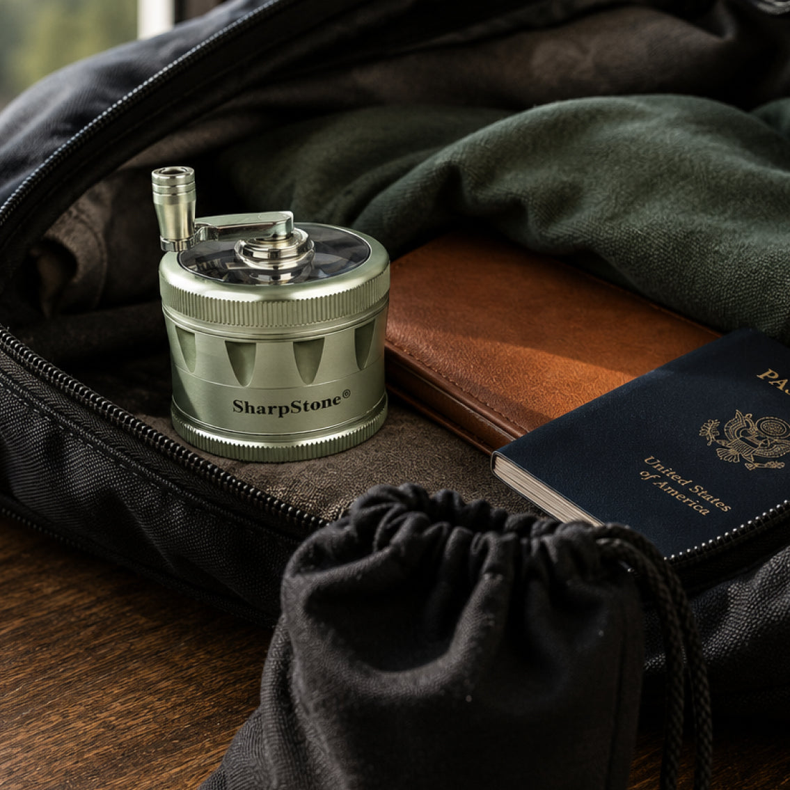 SharpStone Hand Crank Grinder - Travel and Portable Use