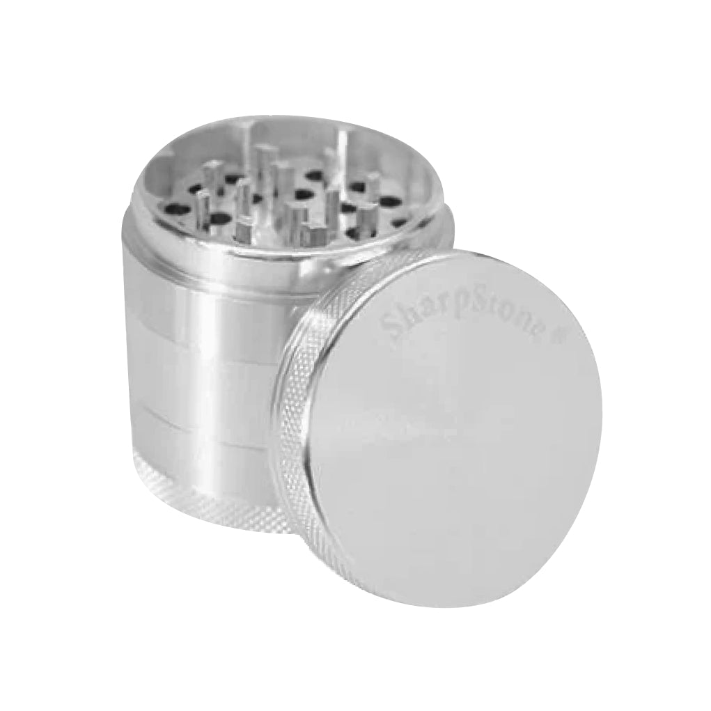 SharpStone® Hard Top 5 Piece Herb Grinder - silver