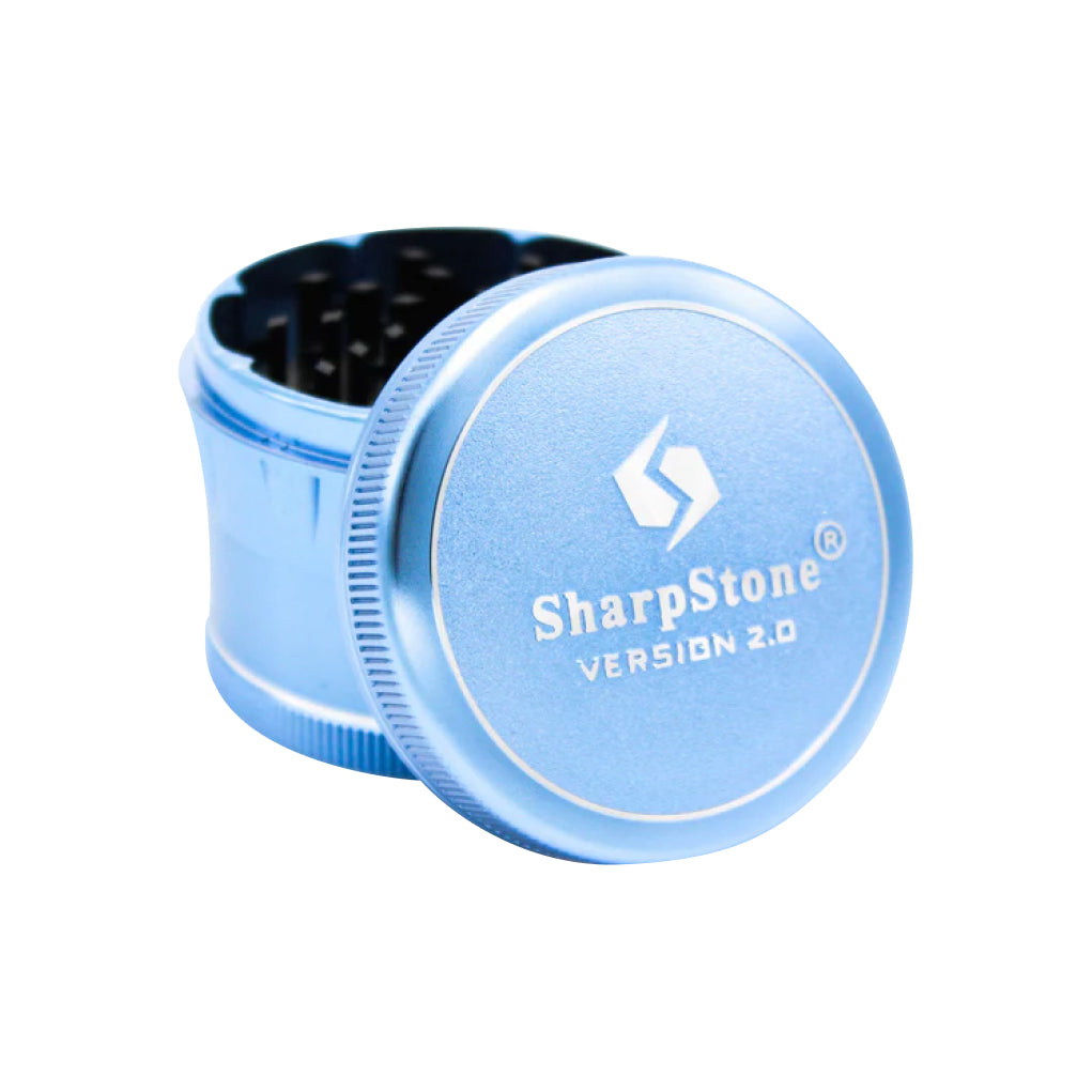 SharpStone® V2 Hard Top 4 Piece Herb Grinder - blue