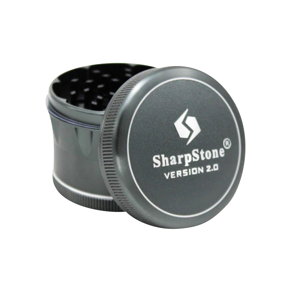 SharpStone® V2 Hard Top 4 Piece Herb Grinder - gray