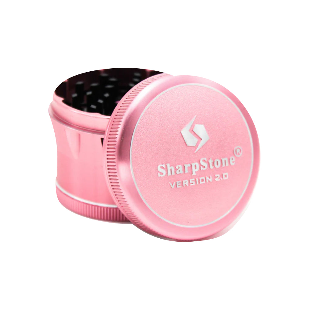 SharpStone® V2 Hard Top 4 Piece Herb Grinder - pink