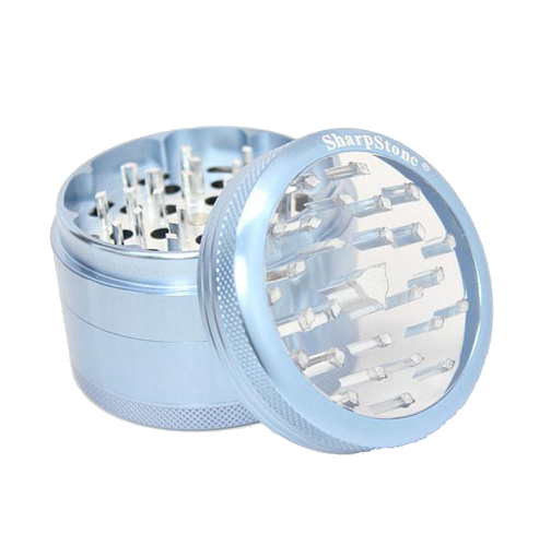 SharpStone® Clear Top 4 Piece Herb Grinder - Blue