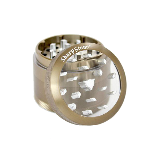 SharpStone® Clear Top 4 Piece Herb Grinder - Green