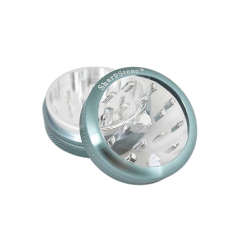 SharpStone® Clear Top 2 Piece Herb Grinder - Gray